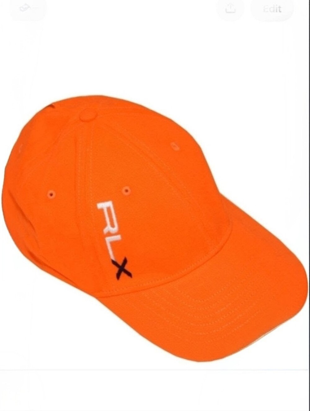 RLX Ralph Lauren Orange Logo Cotton Ball Hat